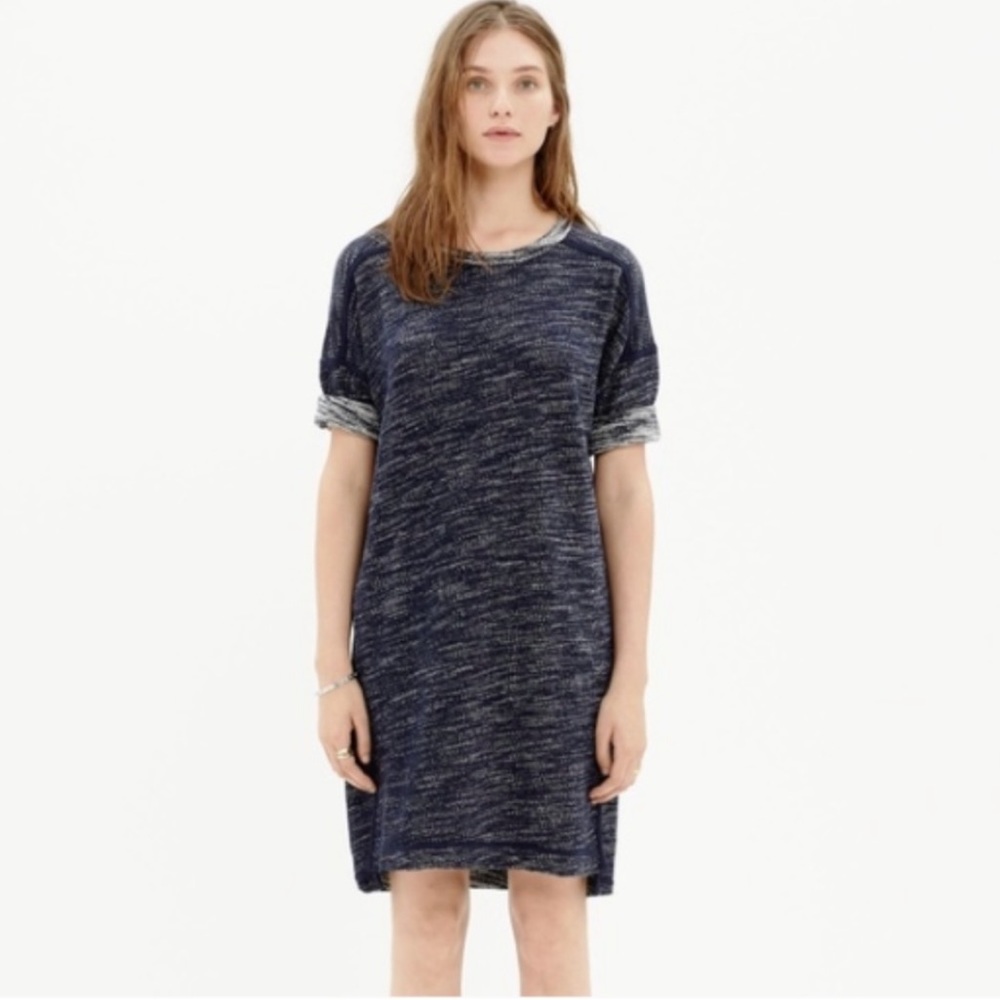 Madewell Navy Knit Short Sleeve Dress